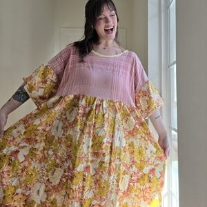 Handmade Colorful Maxi Dress 1X-3X